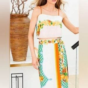 Antonio Melani Linen wrap skirt and top set - L, NWT